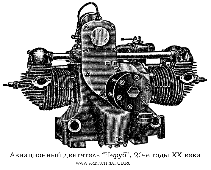 Авиационный двигатель "Черуб", 20-е годы ХХ века