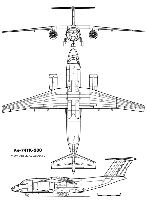 Грузо-пассажирский самолет Ан-74