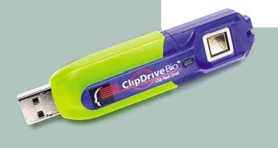 Memory Experts ClipDrive BIO USB флешка со сканером отпечатка пальца