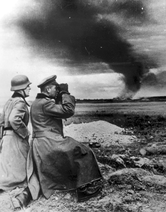 Немецкий генерал Крюгер в окрестностях Ленинграда, 1941 год, фото