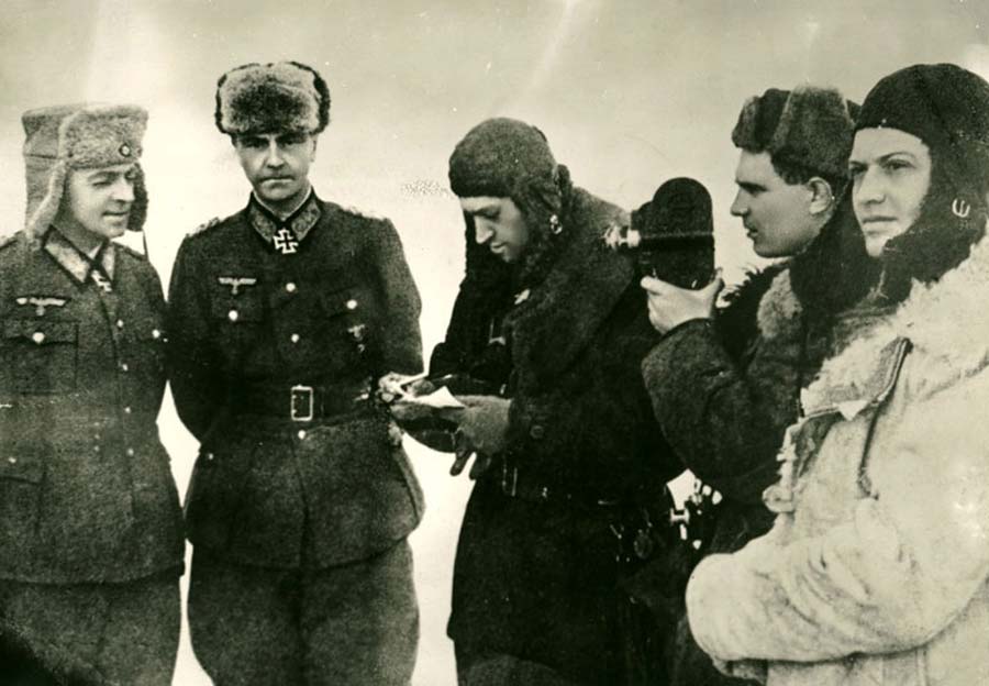 Пленение генел-фельдмаршала Паулюса в г.Сталинграде, 1943 год, фотография