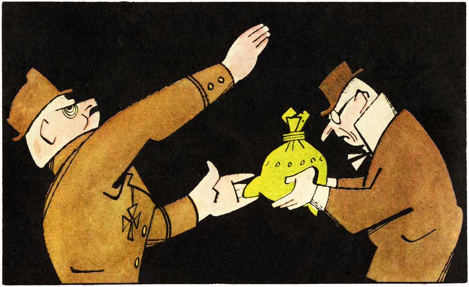 "Знакомая жестикуляция..." - рисунок М. Вайсборда, ХХ век