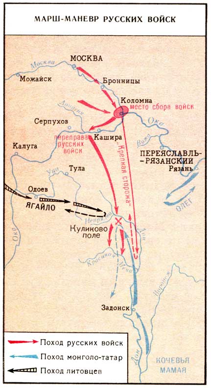Куликовская битва 1380 год и марш-маневр русских войск