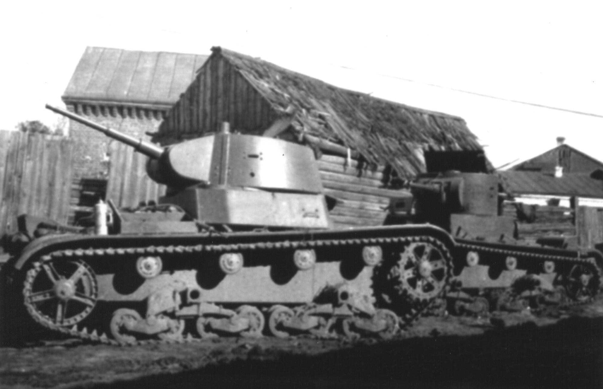 Советский танк Т-26 в 1941 году, засада на немцев