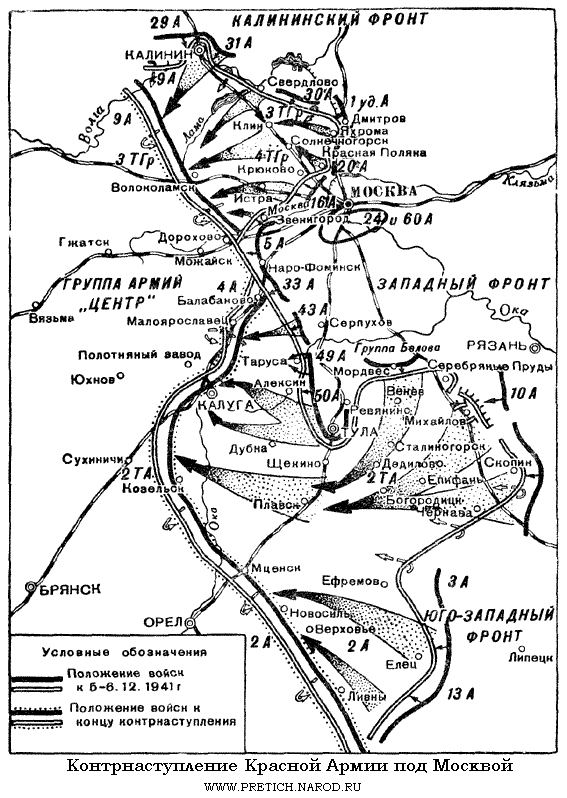 Битва за москву 1941 карта